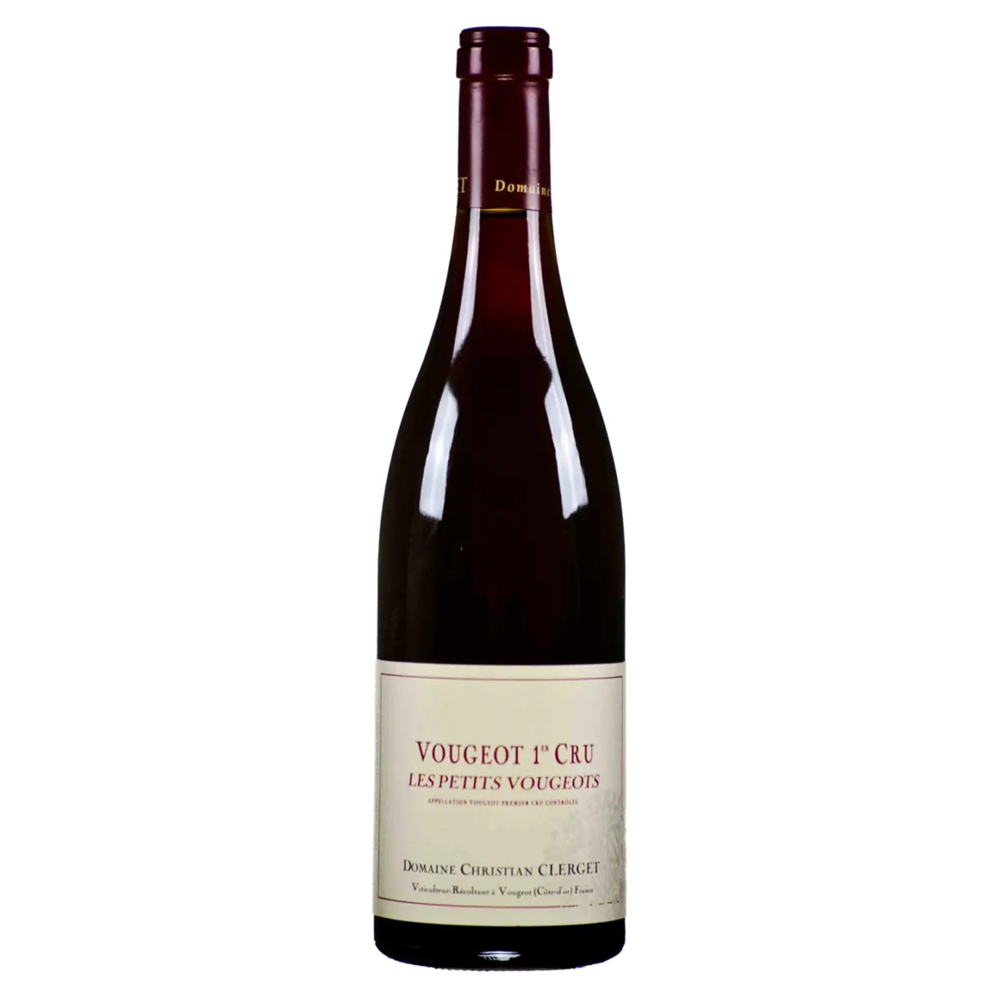 Bouteille Domaine Christian Clerget Vougeot 1er Cru Les Petits Vougeots, vin rouge