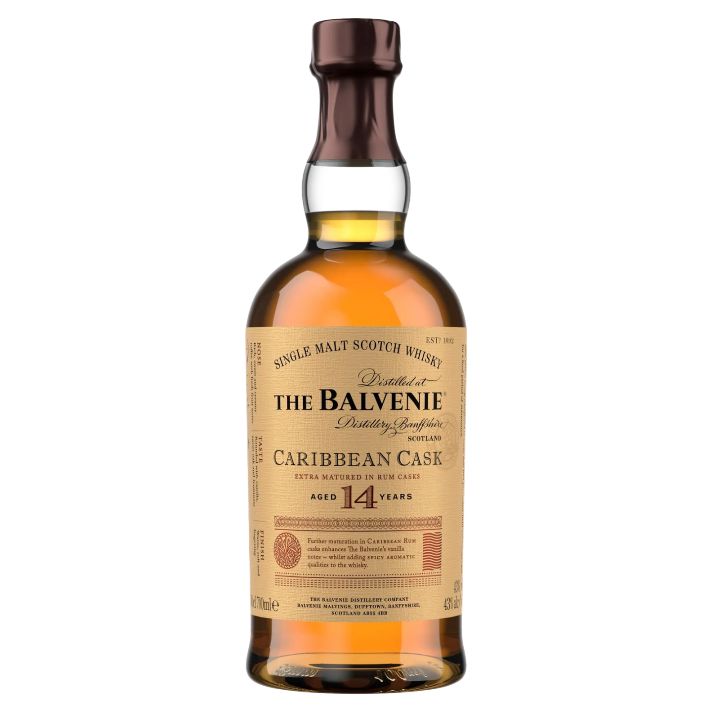 Bouteille Balvenie Caribbean Cask 14 Ans, whisky